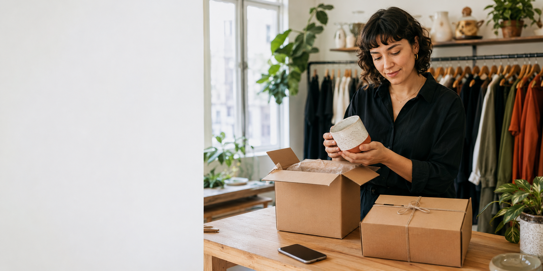 A BineBee local shopper preparing an order